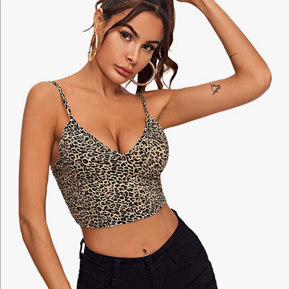 leaped print tank top